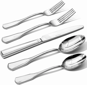 KINGSTONE 20-Piece Silverware Set, 18/10 Stainless Steel Flatware Set for 4, Tableware Cutlery Set, Utensil Sets for Home Restaurant, Mirror Finish, Dishwasher Safe
