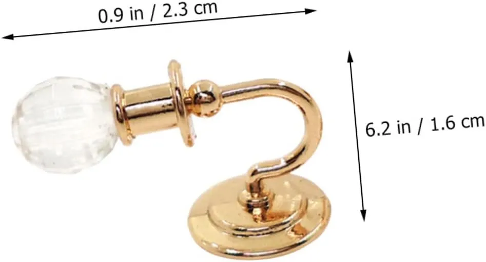 Kisangel 1 Pair Tiny Wall Lamp Model Mini Lamp for Dollhouse Scene Decoration Compact and Stylish Design for Enhancing Miniature Environments of Wall Lights