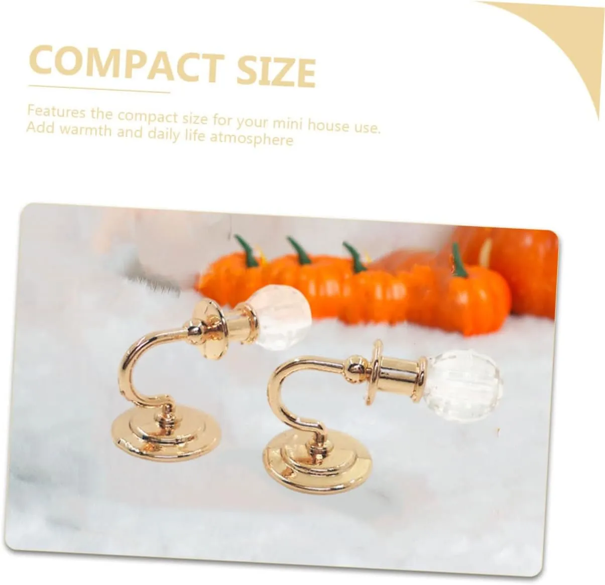 Kisangel 1 Pair Tiny Wall Lamp Model Mini Lamp for Dollhouse Scene Decoration Compact and Stylish Design for Enhancing Miniature Environments of Wall Lights