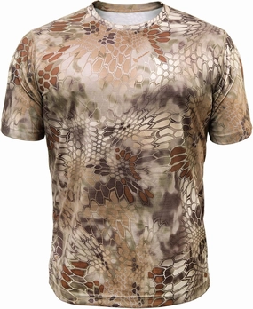 Kryptek Men's Hyperion Short Sleeve, Lightweight, Breathable, Stealthy Camo Hunting and Fishing Shirt
