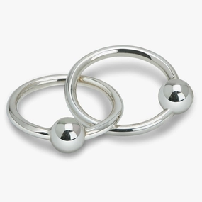 Krysaliis Sterling Silver Baby Teether Rattle -  2 Ring