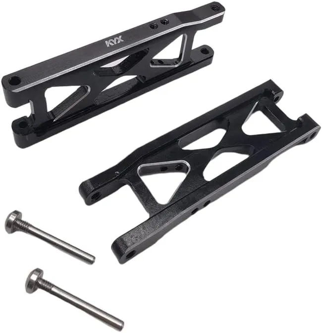KYX Racing Aluminum CNC Machined Aluminum Rear Suspension Arms Upgrades Parts Accessories for 1/18 RC Crawler Car LOSI Mini-B Brushed Mini-T Buggy