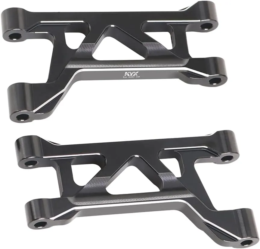 KYX Racing Aluminum Front Suspension Arms Upper Upgrades Parts Accessories for 1/16 Scale RC Crawler Car Traxxas Mini Maxx