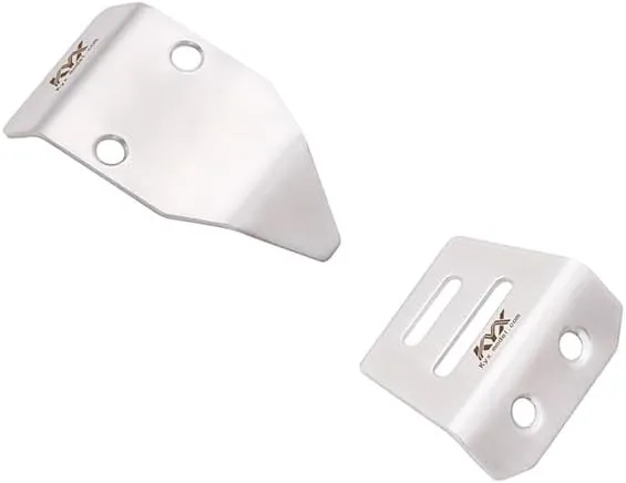 KYX Racing Stainless Steel Front Rear Chassis Guard Set Upgrades Parts Accessories for 1/16 1/18 RC Crawler Car LOSI Mini-B Brushed Mini-T Buggy