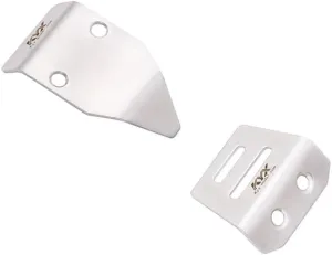 KYX Racing Stainless Steel Front Rear Chassis Guard Set Upgrades Parts Accessories for 1/16 1/18 RC Crawler Car LOSI Mini-B Brushed Mini-T Buggy