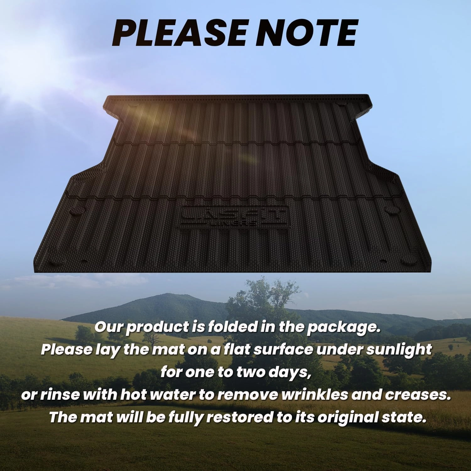 LASFIT Bed Mat for Toyota Tacoma 2024 2025 Truck Bed (6ft,6'Bed), All Weather 6 ft Car Bed Liner for Toyota Tacoma Accessories, TPE Trunk Mat&Cargo Liner, Black
