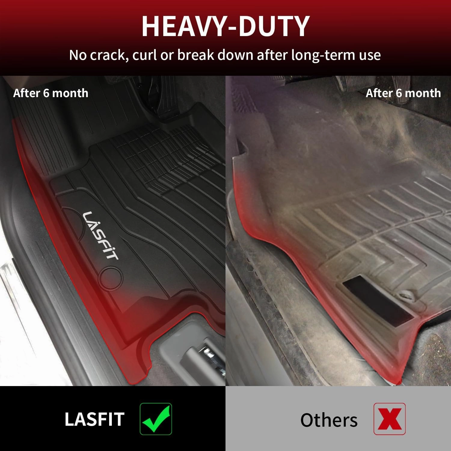 LASFIT Floor Mats & Trunk Mat for Mercedes Benz GLE 2020-2025 350/43 AMG/ 450/53 AMG/ 580/63 AMG S(Not Fit for Coupe), All Weather Custom Fit TPE Car Liners,1st & 2nd Row Floor & Cargo Liner,Black