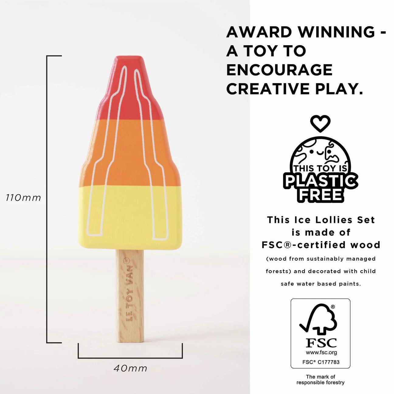 Le Toy Van - Wooden Ice Lollies and Popsicles