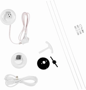 Legrand Wiremold CMK70 In Wall TV Power Grommet Kit, Cable Management Kit, Mounting Brackets, Fish Tape, and Hole Saw Included, White (1 Pair)