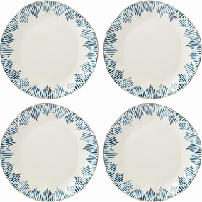 Lenox Blue Bay 4-Piece Set Dinner Plates, 6.45 LB, White