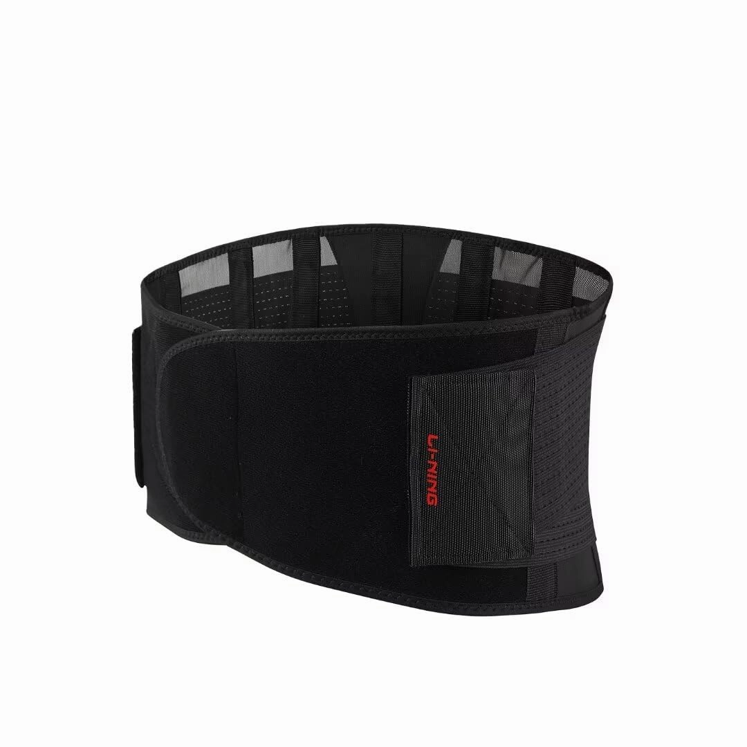 LI-NING Fitness Waist Protection Deep Squat Hard Pull Sports Special Back Brace Black