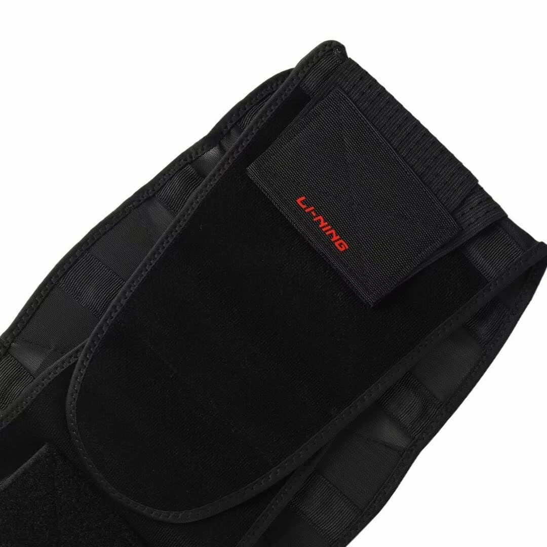LI-NING Fitness Waist Protection Deep Squat Hard Pull Sports Special Back Brace Black