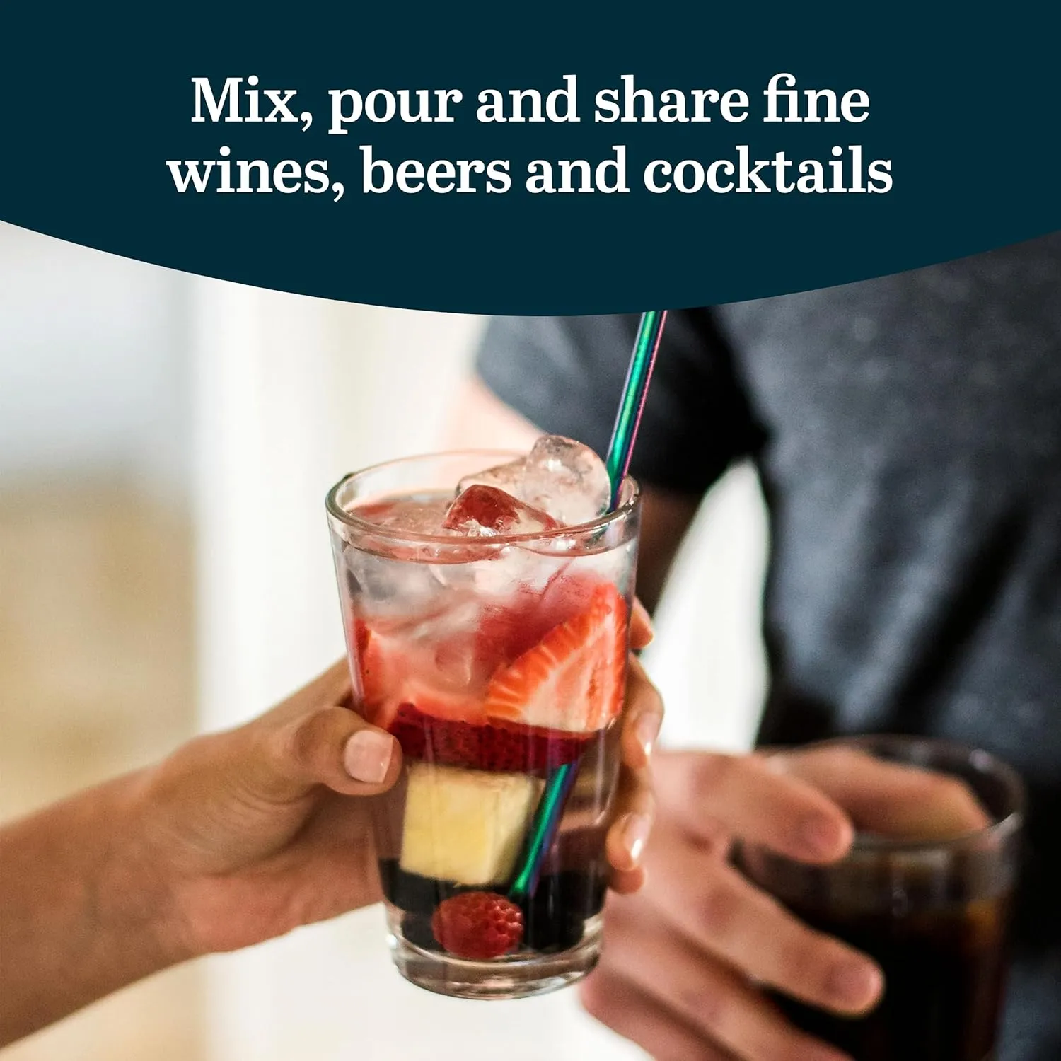 Libbey Bar Essentials Tumbler Glasses Set of 6, Modern Style 16 Oz Glass Set, Dishwasher Safe Tall Drinking Glasses Set for Wine, Beer, and Cocktail