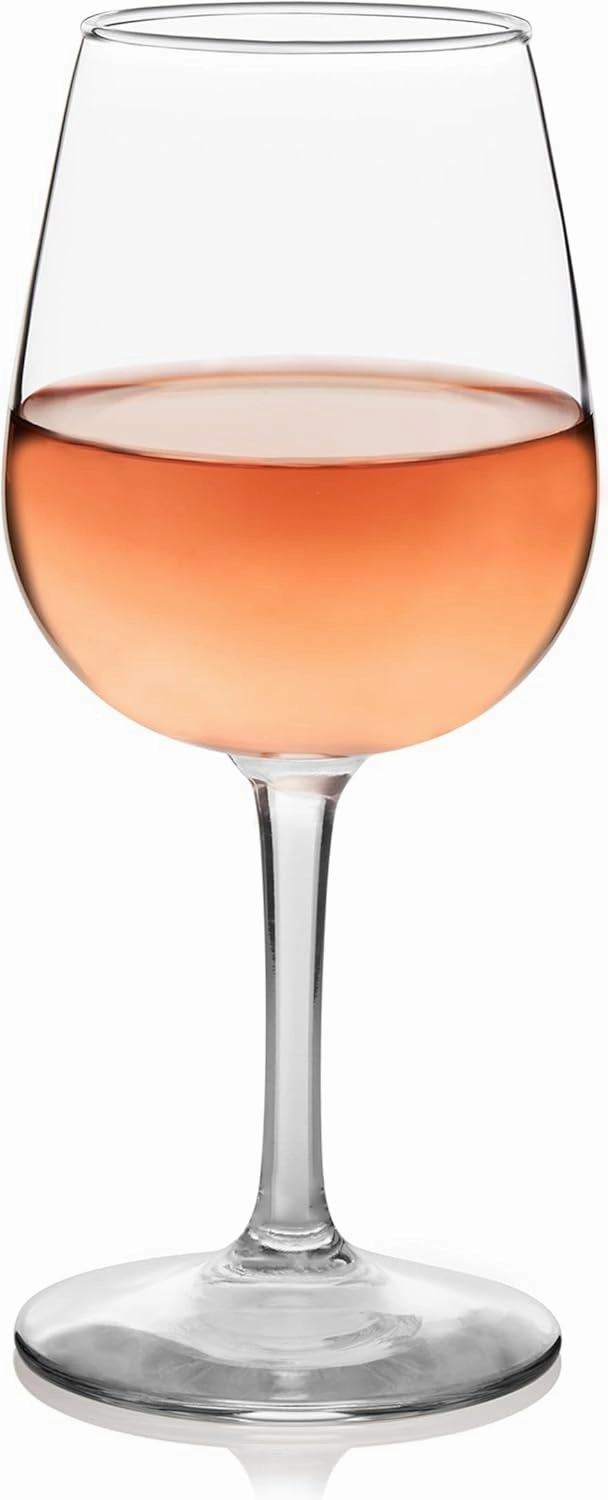 Libbey 8552 Vina Wine Tasting Glasses, 12.75 Oz, Clear, Elegant Drinking Glasses Set of 12, Modern Dishwasher Safe Wine Set for Gatherings, Events