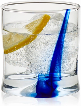 Libbey Blue Ribbon Impressions Rocks Glasses, 8-ounce, Set of 8