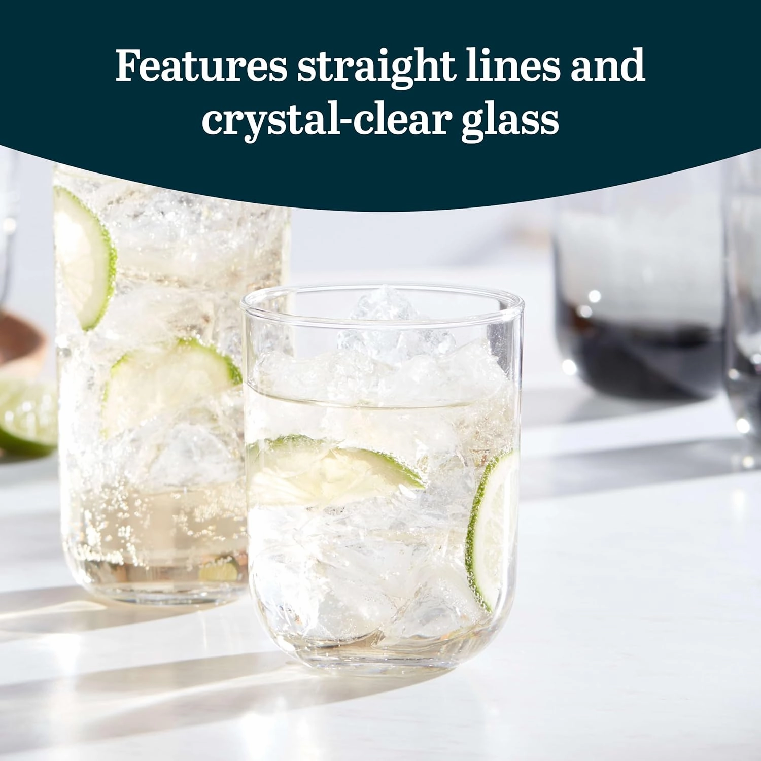 Libbey Polaris Rocks Glasses Set, Sophisticated Glassware Drinking Glasses Set of 8, Dishwasher Safe Glasses for Birthdays, Weddings, Anniversaries