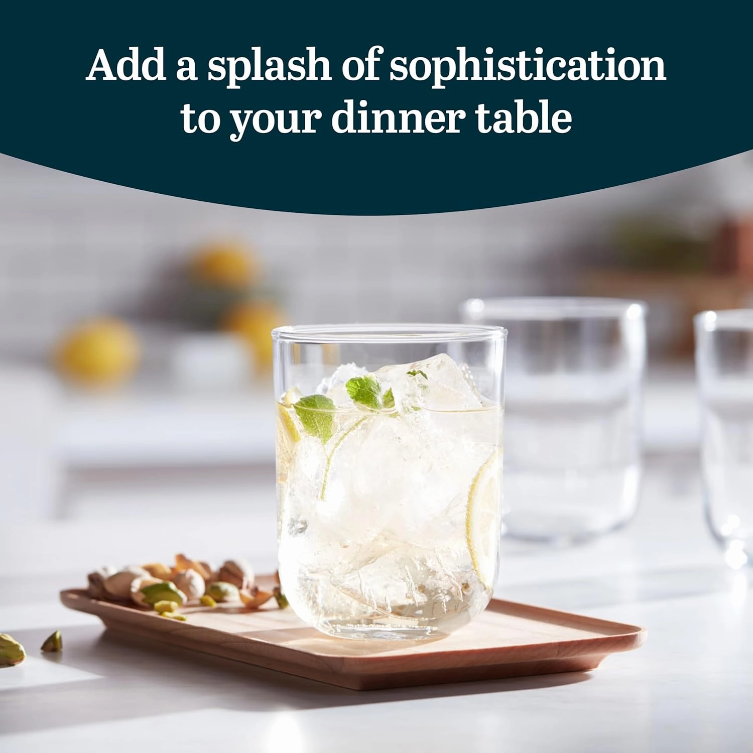 Libbey Polaris Rocks Glasses Set, Sophisticated Glassware Drinking Glasses Set of 8, Dishwasher Safe Glasses for Birthdays, Weddings, Anniversaries