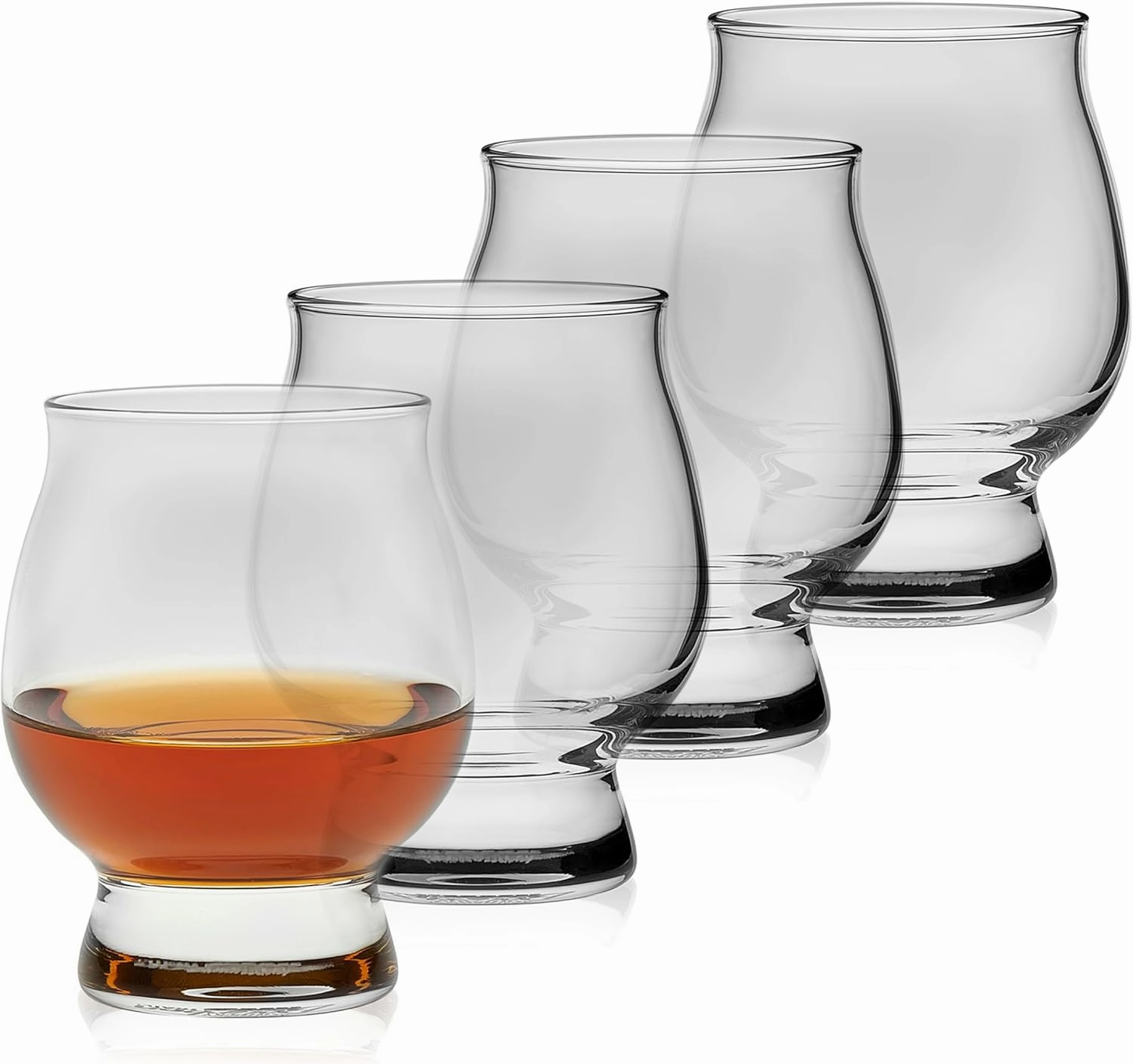 Libbey Signature Kentucky Bourbon Trail Whiskey Glasses Set of 4, Dishwasher Safe, Restaurant Quality Bourbon Tasting Glasses