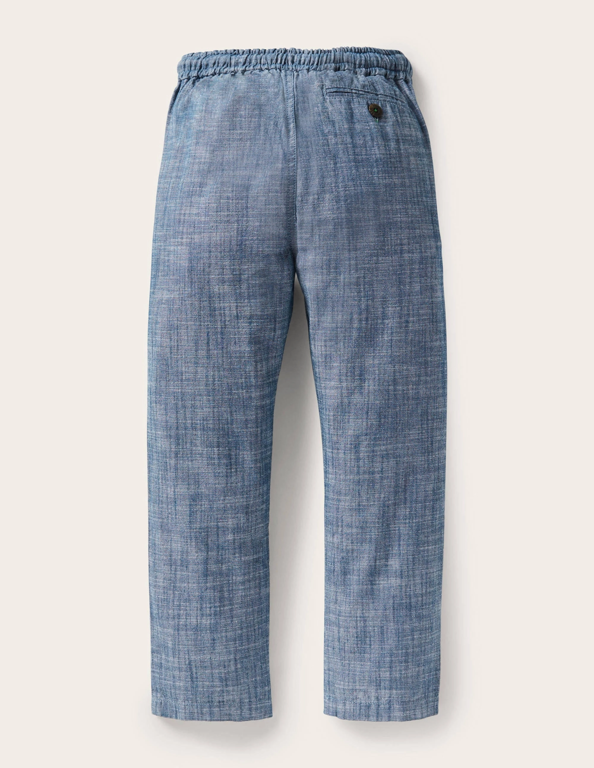 Lightweight Pull-on Trousers-Chambray Blue
