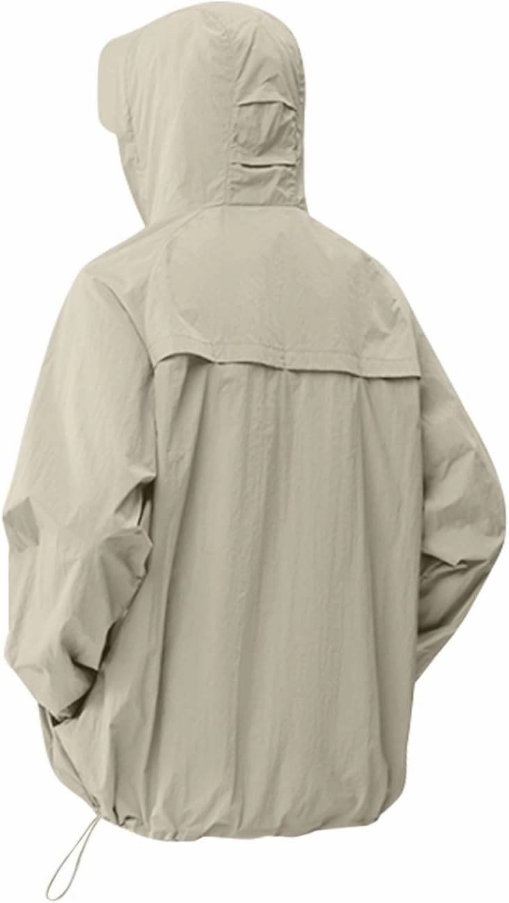 Lightweight Rain Jacket Men Big and Tall Light Hiking Coat Breathable Plain Raincoats Walking Outdoor Raincoat