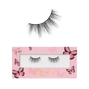 Lilly Lashes Butterfl'eyes Faux Mink Lashes, Half Lashes Natural Look & Feel, False & Reusable Eyelashes 20x, No Trimming   Easy to Apply, Round Style, Lash Glue not Included, 13mm (Heiry)