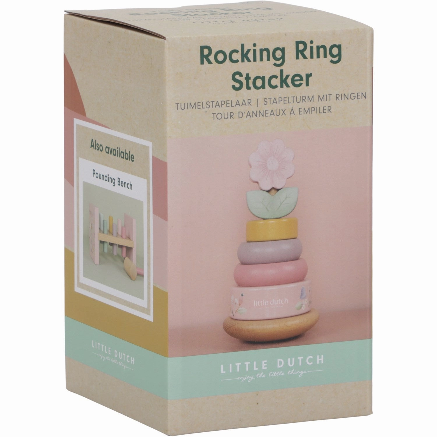 Little Dutch Fairy Garden Pink Rocking Ring Stacker