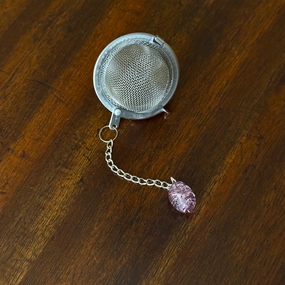 Loose Leaf Tea Steeper - GLASS BEADS (Pink)
