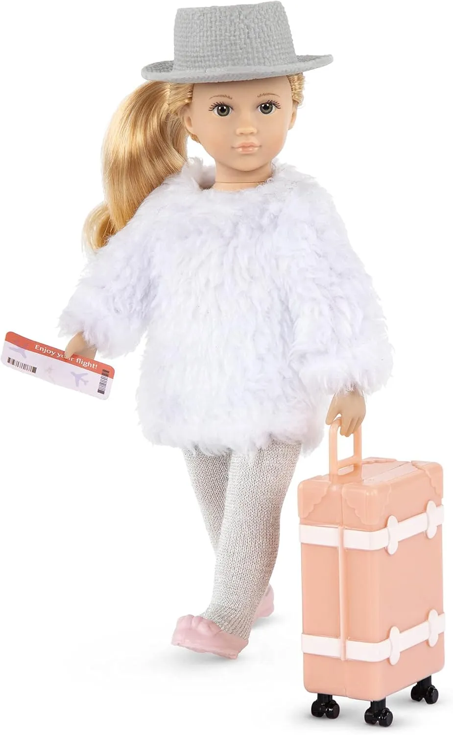 Lori Dolls – Leighton's Travel Set – Mini Doll & Travel Accessories – 6-inch Doll with Outfit & Luggage Set – Pillow, Camera, Passport – Small & Portable Toys for Kids – 3 Years  