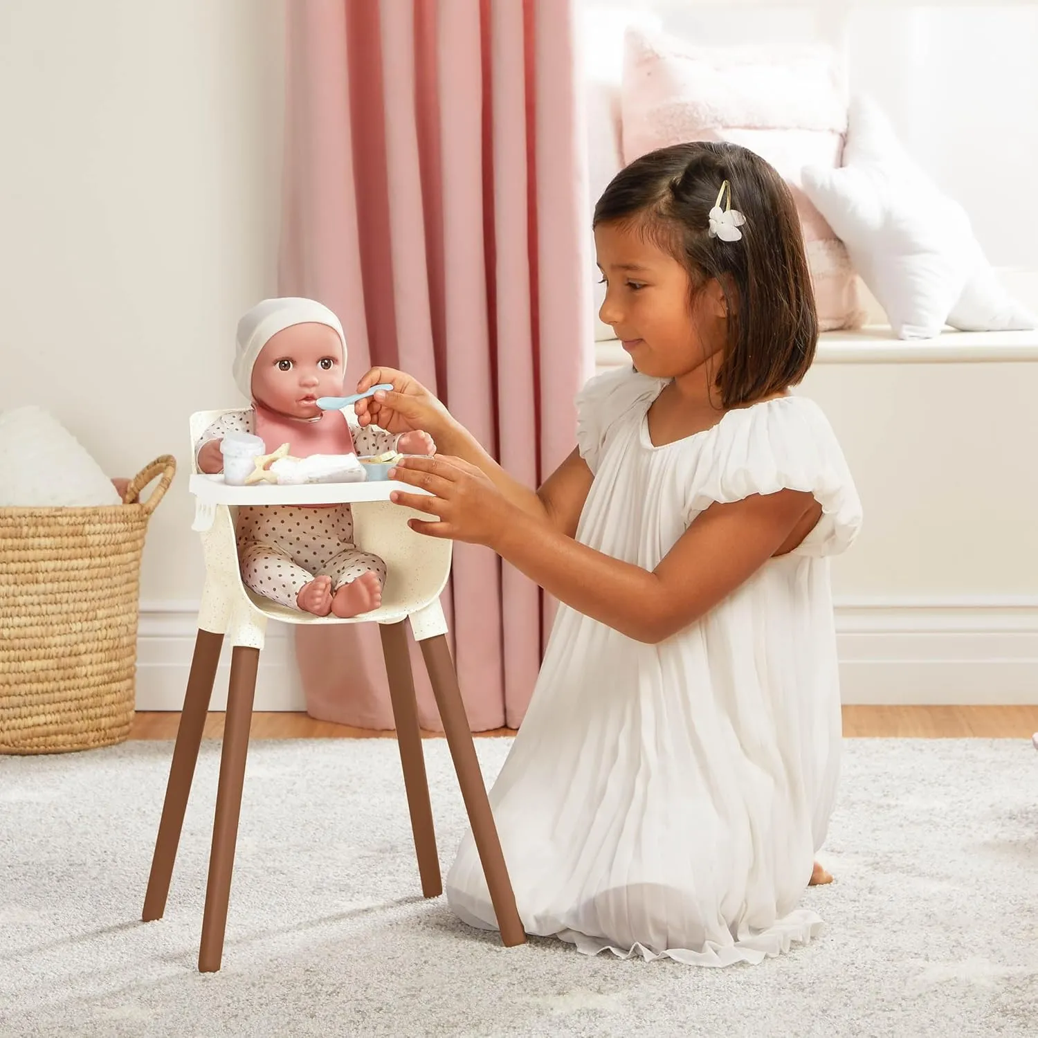 LullaBaby – 14-inch Baby Doll Accessory Bundle – Nursery Care Set – High Chair, Playpen & Jogger Stroller – Pretend Play Toys – Kids Ages 2 & Up – Baby Doll Nursery Playset