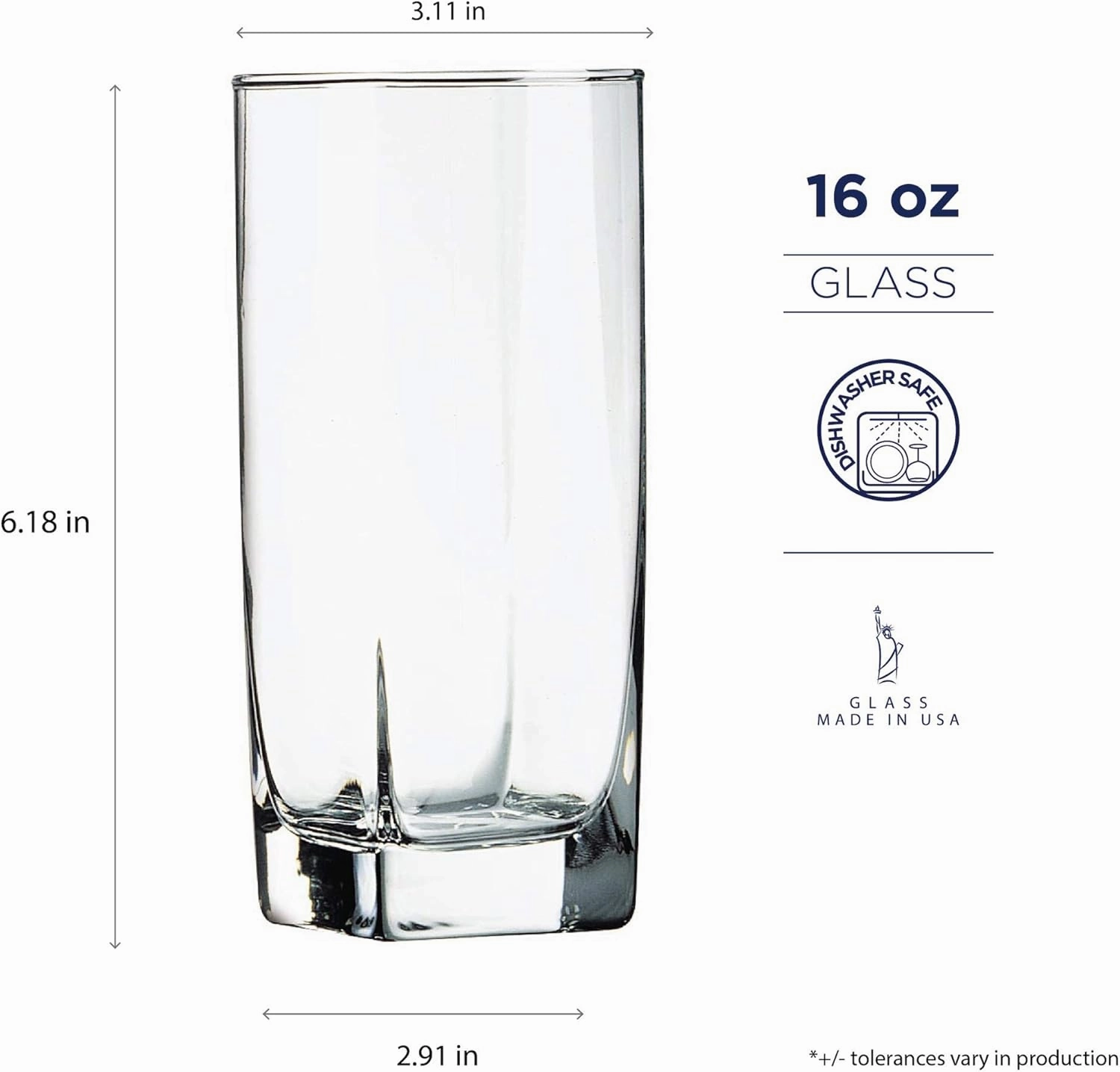 Luminarc Sterling 16 Piece Tumbler Set, Clear