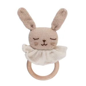 Main Sauvage  Baby teething ring 'Bunny' sand