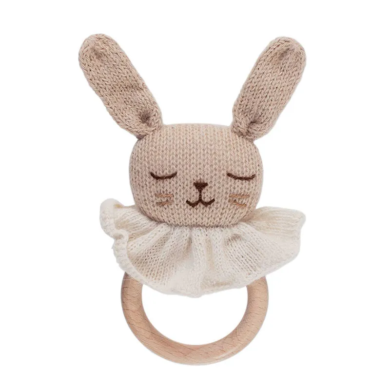 Main Sauvage  Baby teething ring 'Bunny' sand