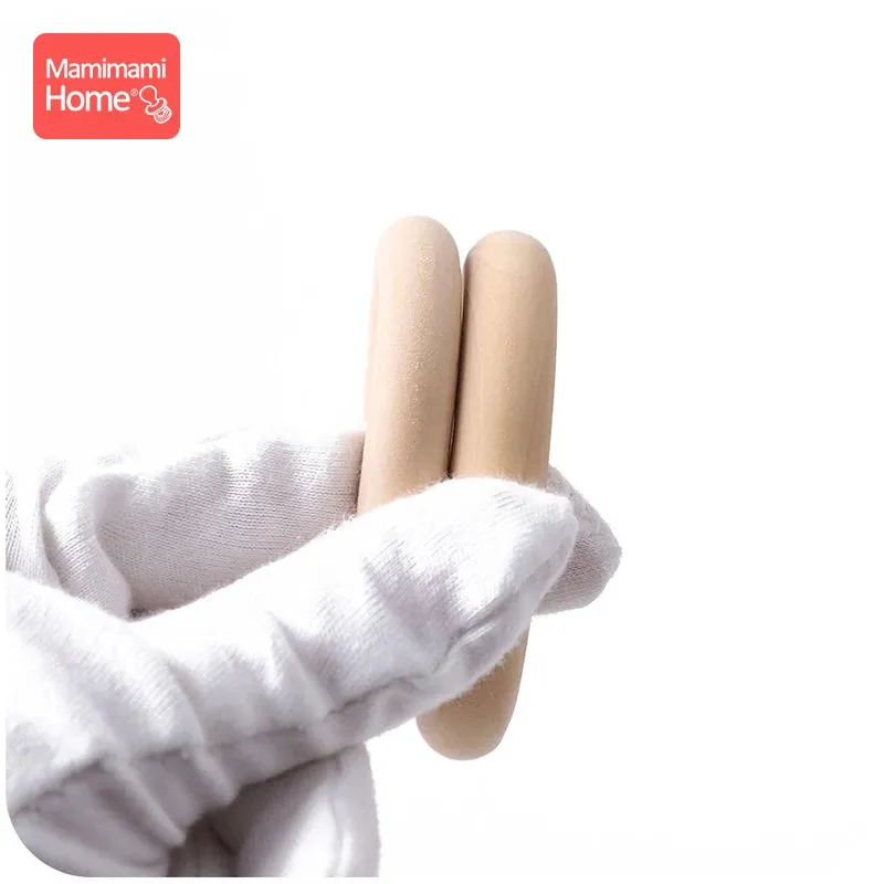 Maple Wooden Teething Rings Set: 10/5/3pcs for DIY Nursing Necklace, Baby Rattles, BPA-Free, Eco-Friendly