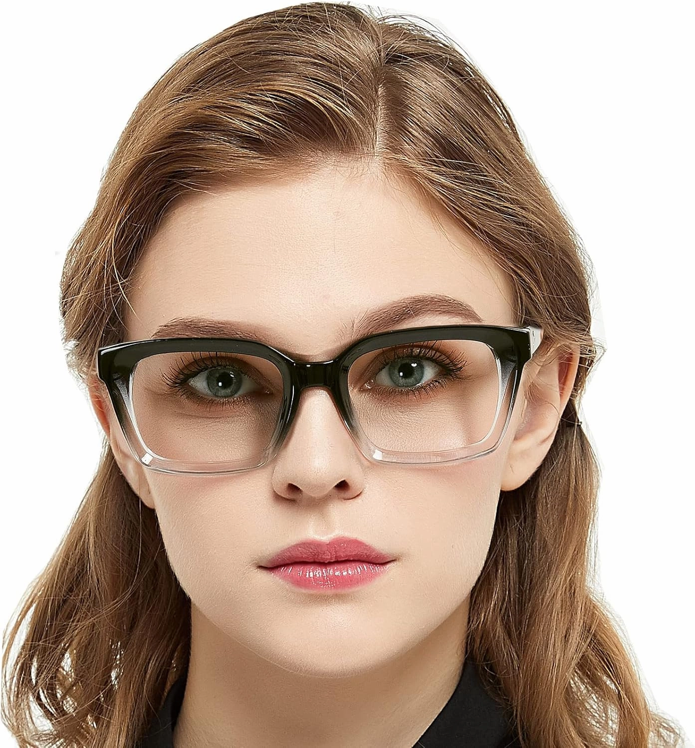 MARE AZZURO Oversized Reading Glasses Women Retro Square Readers 1.0 1.25 1.5 1.75 2.0 2.25 2.5 2.75 3.0 3.5 (Black clear, 1.00)