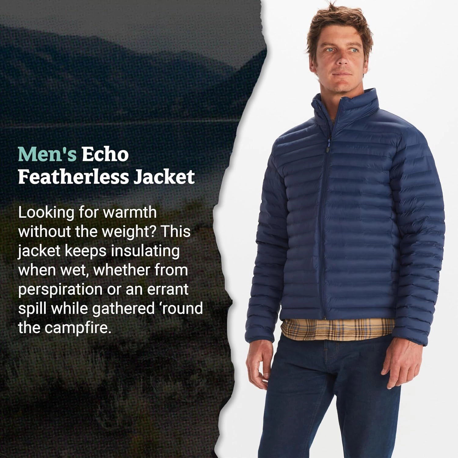 MARMOT Men's Echo Featherless Jacket- Lightweight Down Alternative Puffer Coat