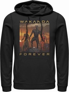 Marvel Men's Black Panther 2018 Wakanda Forever Pull Over Hoodie