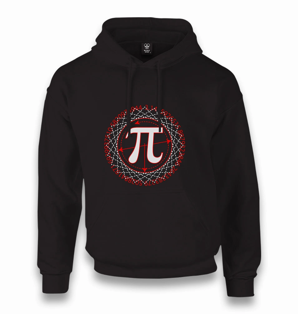 Mathematics - Pi Number IX Unisex Black Hoodie