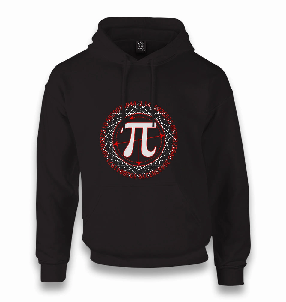Mathematics - Pi Number IX Unisex Black Hoodie