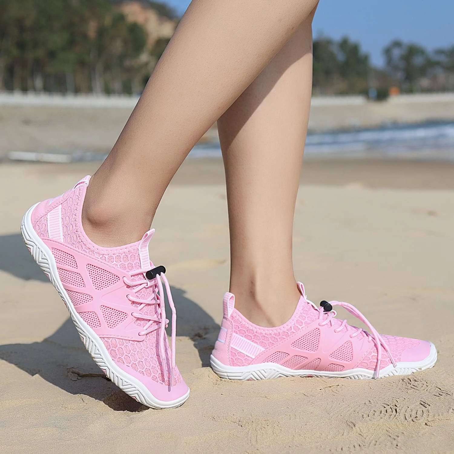MAYZERO Water Shoes Men Women Swim Surf Shoes Beach Pool Shoes Wide Toe Hiking Aqua Shoes Winter House Slippers
