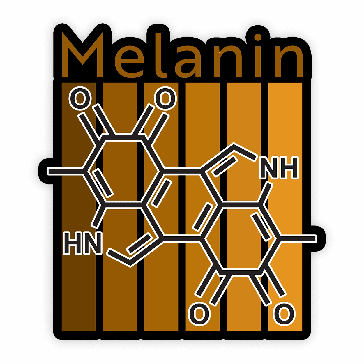 Melanin Molecular Structure - Vinyl Sticker