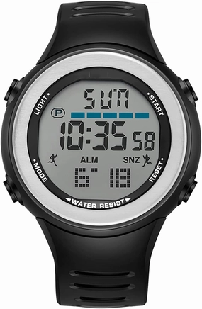 Men's Digital Sports Big Dial Watch, Waterproof Tactical Watch with Led Backlight Watch Men's, Silicone Strap