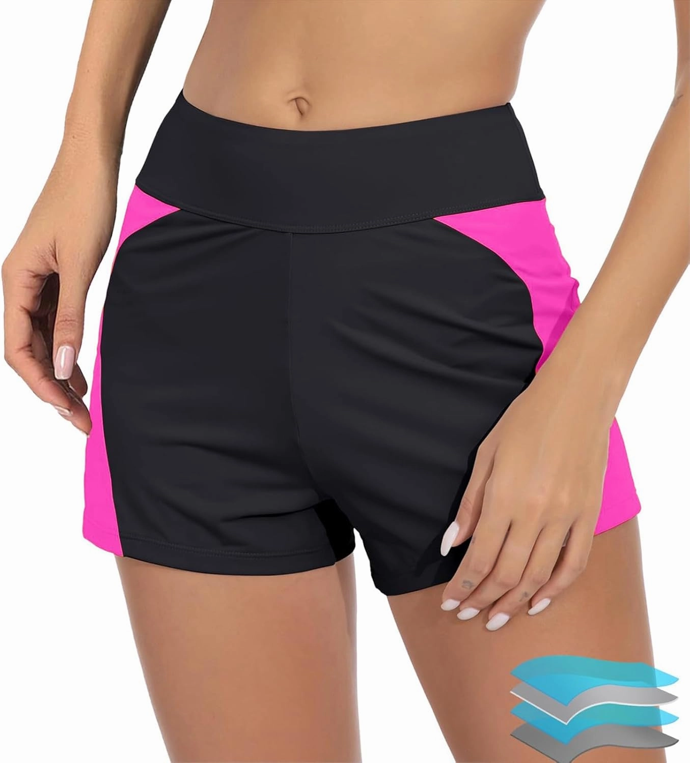Menstrual Leakproof Swim Shorts for Women High Waisted Bathing Suit Bottoms Breathable Full Coverage Bikini Bottom
