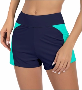 Menstrual Leakproof Swim Shorts for Women High Waisted Bathing Suit Bottoms Breathable Full Coverage Bikini Bottom