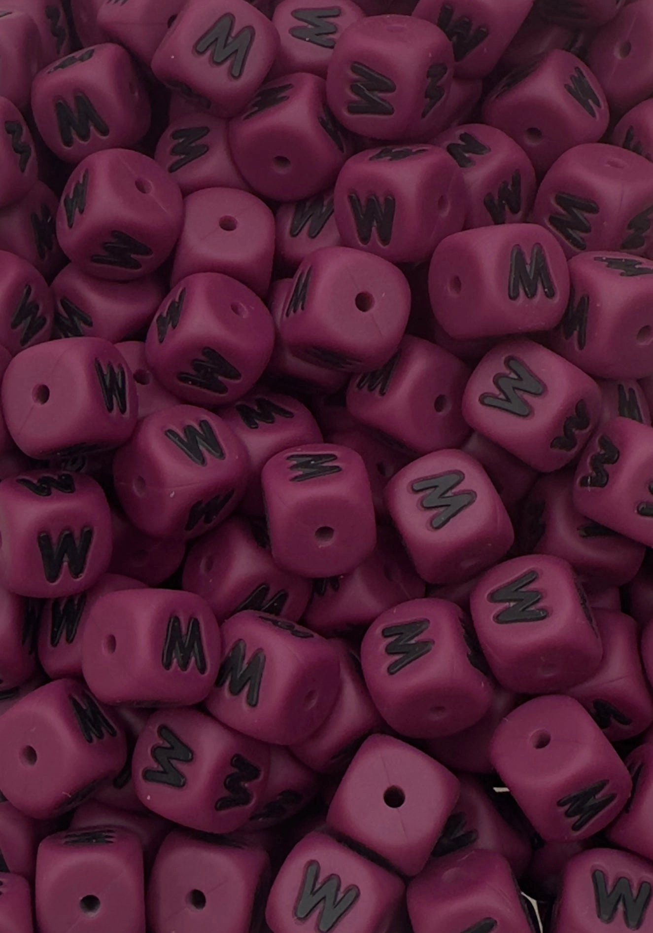 Merlot & Black MAMA 12mm Square Letters