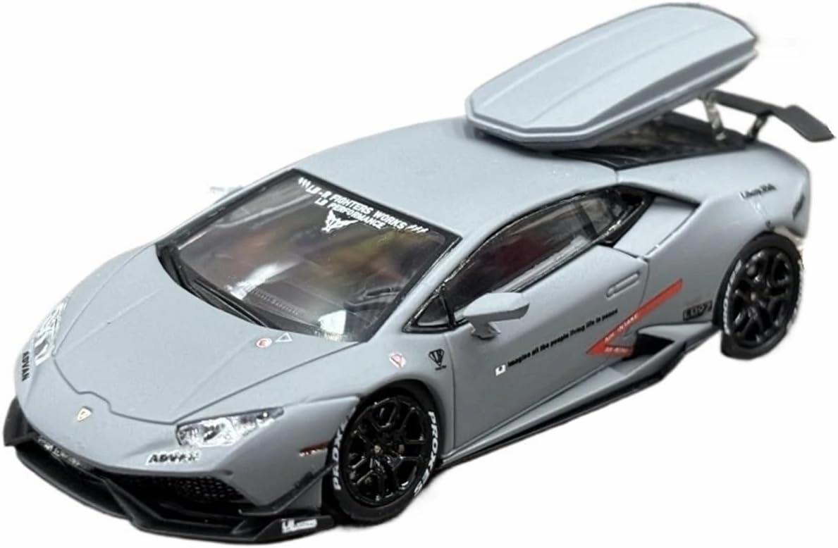Metal Vehicles Toys 1:64 for Explosion-Proof Mavericks Huracan with Suitcase Alloy Car Model Travel Version Metal Decoration Home Or Office Décor