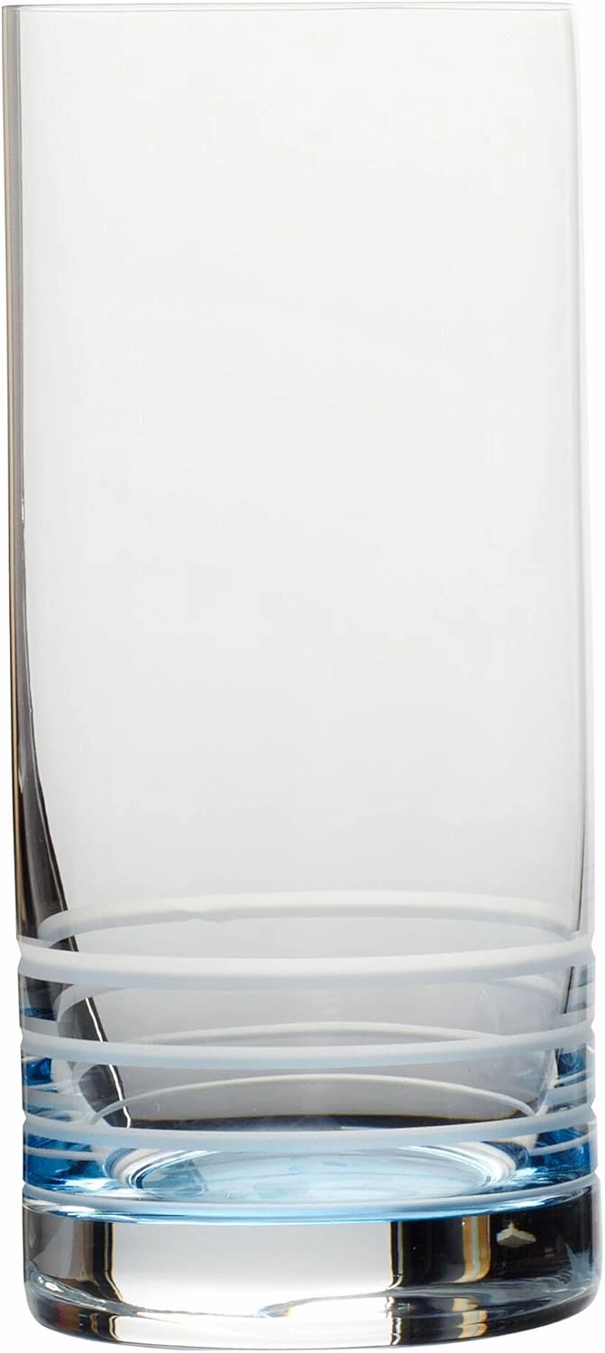 Mikasa Cal Ombre Highball Tumbler Cups, Set of 4, 17-Ounce, Blue