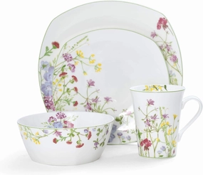 Mikasa Wildflower Garden 16-Piece Dinnerware Set, Service For 4