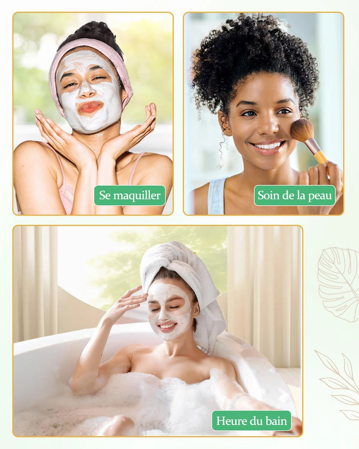 mikimini Shower Cap for Women Reusable Waterproof, Extra Large Hair Cap for Shower with Double Layers, Stylish Vibrant Designed Shower Bonnet for Long Thick Hair, 2 Pieces