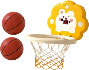 Mini Basketball Hoop Set, Basketball Goal Sport Game Toy Scoring Educational Portable Family Game Indoor for Wall Living Room, Bunny