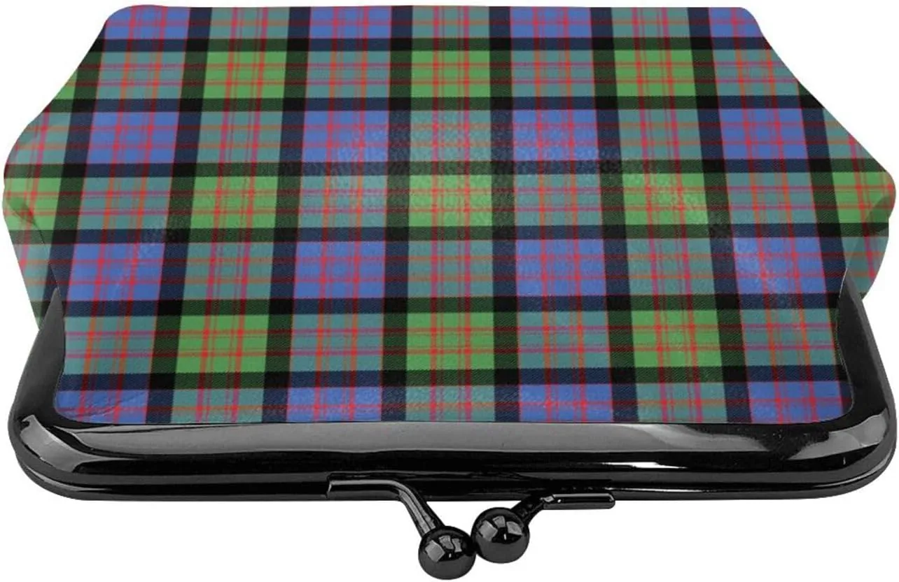 Mini PU Leather Change Purse MacDonald Ancient Tartan Coin Purses Wallet with Clasp Pouch